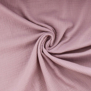 Tissu double gaze de coton - Lilas clair
