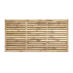 6FT x 3FT Framed Contemporary Double Slatted Panel