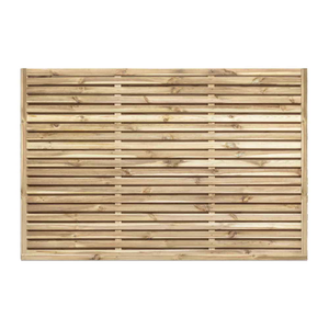 6FT x 4FT Framed Contemporary Double Slatted Panel