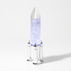 Rocket Glitter Lamp Silver