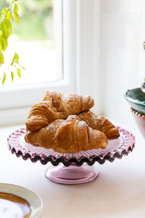 Pretty Pink Glass Cakestand