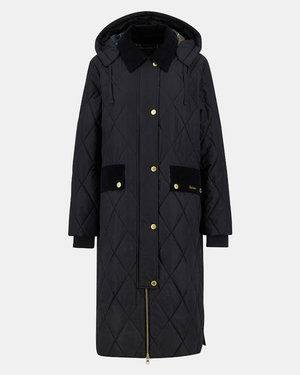 Barbour Meredith Womens Quilted Jacket - Black/Classic Tartan