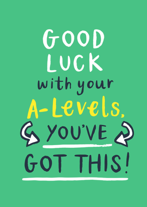 Good Luck With Your A-Levels Card