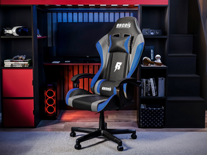 Recoil Vortex Gaming Chair Black & Blue PU Leather