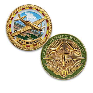 Combat Aircraft Of World War II Challenge Coin Collection