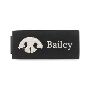 GLAM Black Pet Nose Print Engraving Double Charm