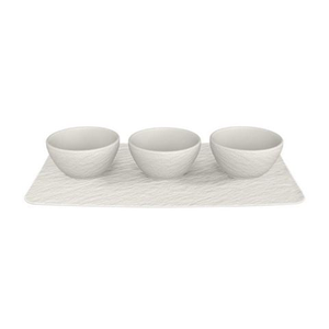 V&B - Manufacture Rock Dip Bowl Set White 4pce