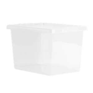 Pack of 5 - 20 Litre Crystal Plastic Storage Boxes and Lids