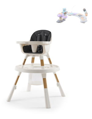 Oyster 4-in-1 Highchair with Activity Play Set - Fossil