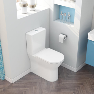 Imex Blade Rimless Comfort Height Close Coupled Toilet with Soft Close Seat in White