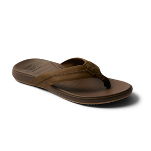 Reef Mens Cushion Phantom 2.0 Leather Flip Flops - 10 UK / Toffee