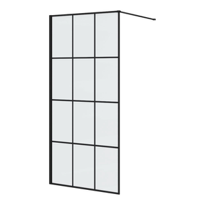 Arezzo 1950mm Matt Black Grid Wetroom Screen 900mm