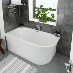 Arezzo 1500 x 750 Modern Curved Corner Bath Left Hand Option