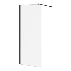 Arezzo 1950mm Matt Black Profile Wetroom Screen 700mm