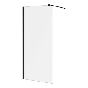 Arezzo 1950mm Matt Black Profile Wetroom Screen 900mm