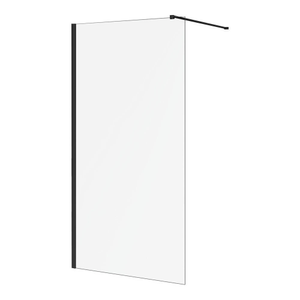 Arezzo 1950mm Matt Black Profile Wetroom Screen 1000mm
