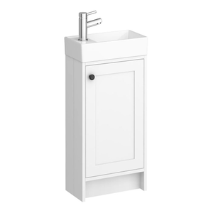 Bromley White Cloakroom Vanity Unit - 400mm