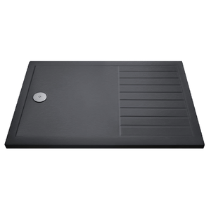 Aurora 1700 x 800 Slate Effect Walk In Shower Tray With Drying Area
