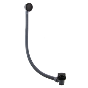 Arezzo Matt Black Easy Clean Click Clack Bath Waste with Overflow