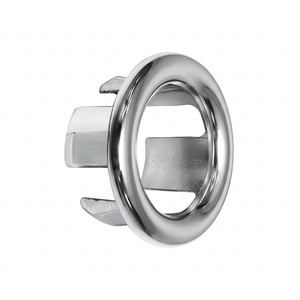 Basin Overflow Cover Insert - Chrome