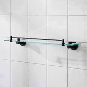 Miller Bond Black Glass Shelf