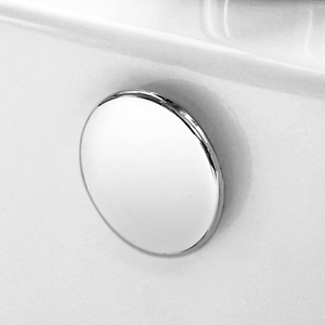 Round Chrome Basin Overflow Cover