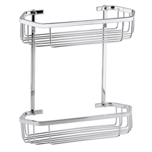 Toreno Modern 2 Tier Hexagonal Fixed Wire Basket