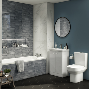 Cruze Modern Bathroom Suite 1700 x 700mm Bath