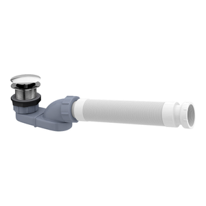 Shallow In-Line Bath Trap Kit (Waste, Plastic Flexible Pipe + Trap)