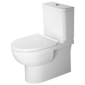 Duravit DuraStyle Basic HygieneGlaze BTW Rimless Close Coupled Toilet (6/3 L Flush) + Seat Standard Seat