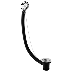 Chatsworth Retainer Bath Waste with Brass Plug &amp; Ball Chain - Chrome
