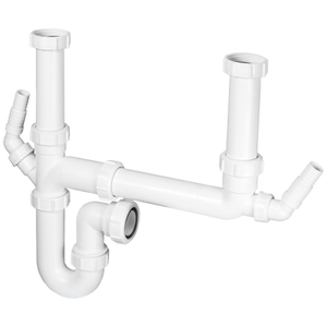 McAlpine 2.0 Bowl Kitchen Sink Plumbing Kit with 2 Nozzles