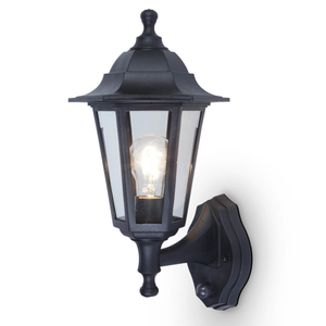 Ellis &amp; Co Outdoor Coast PIR Black Up Lantern