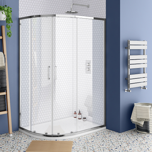Monza LH Offset Quadrant Shower Enclosure + Pearlstone Tray 1000 x 800mm