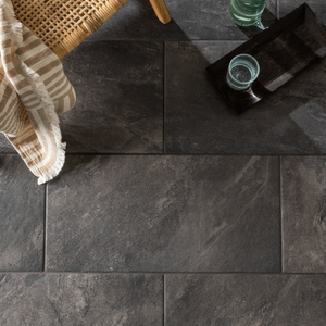 Stonehouse Studio Gio Anthracite Matt Stone Effect Wall &amp; Floor Tiles - 300 x 600mm