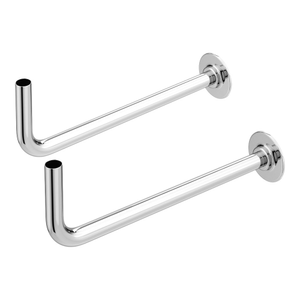 Arezzo Curved Angled Chrome 15mm Pipe Kit for Radiator Valves