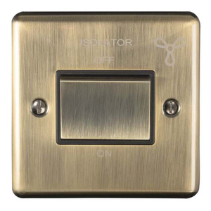 Ellis &amp; Co 6A Fan Isolator Switch Antique Brass