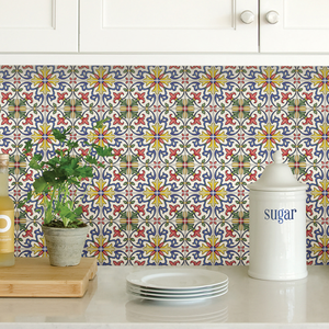 Tuscan Peel & Stick Backsplash Tiles - Pack of 4