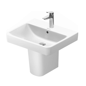 Duravit No.1 1TH Washbasin + Semi Pedestal 550mm Basin
