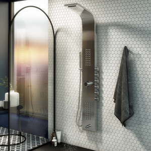 Arezzo Shower Tower Panel - Stainless Steel (Thermostatic)