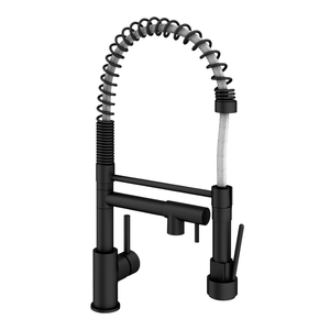 Venice Kitchen Mixer Tap with Swivel Spout &amp; Directional Spray - Matt Black