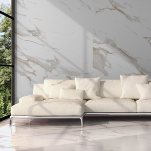 Stonehouse Studio Jardine Gloss Gold Marble Effect Rectified Wall &amp; Floor Tiles - 600 x 1200mm