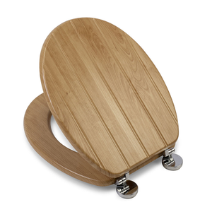 Croydex Tramonti Oak Effect Flexi-Fix Toilet Seat