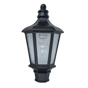 Ellis &amp; Co Outdoor Traditional Black Half Wall Light