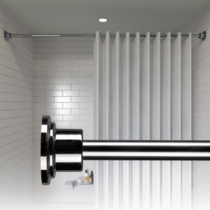 Croydex Stick N Lock Premium Telescopic Rod - Chrome