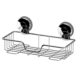 Orion SuctionLoc Chrome Rectangular Shower Basket