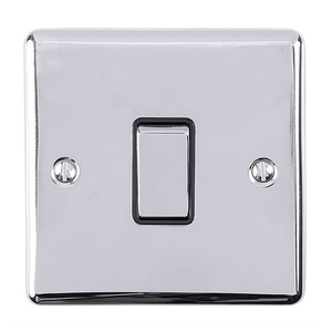 Ellis &amp; Co 1 Gang 10A 2 Way Light Switch Polished Chrome