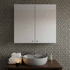 Croydex Carra White Double Door Mirror Cabinet