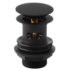 Arezzo Matt Black Slotted Easy Clean Click Clack Basin Waste