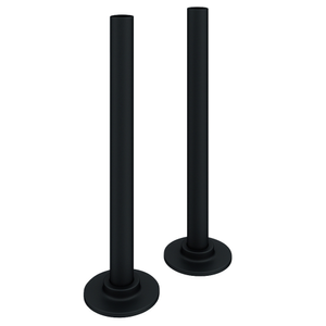 Arezzo 180mm Matt Black 15mm Pipe Kit for Radiator Valves